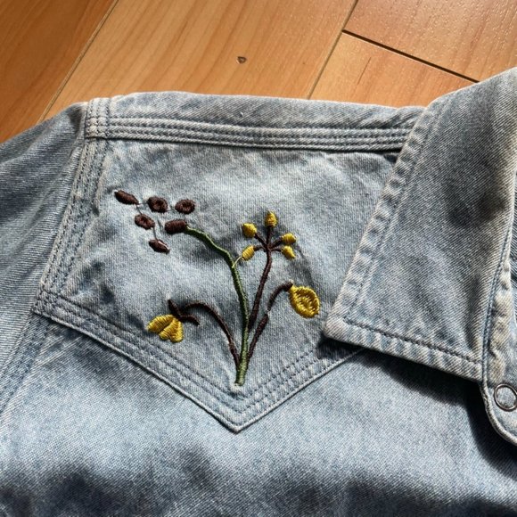 Corridor Embroidered Denim Shirt - S - Picture 3 of 5